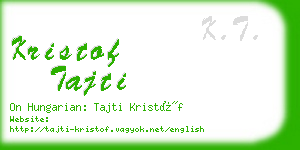 kristof tajti business card